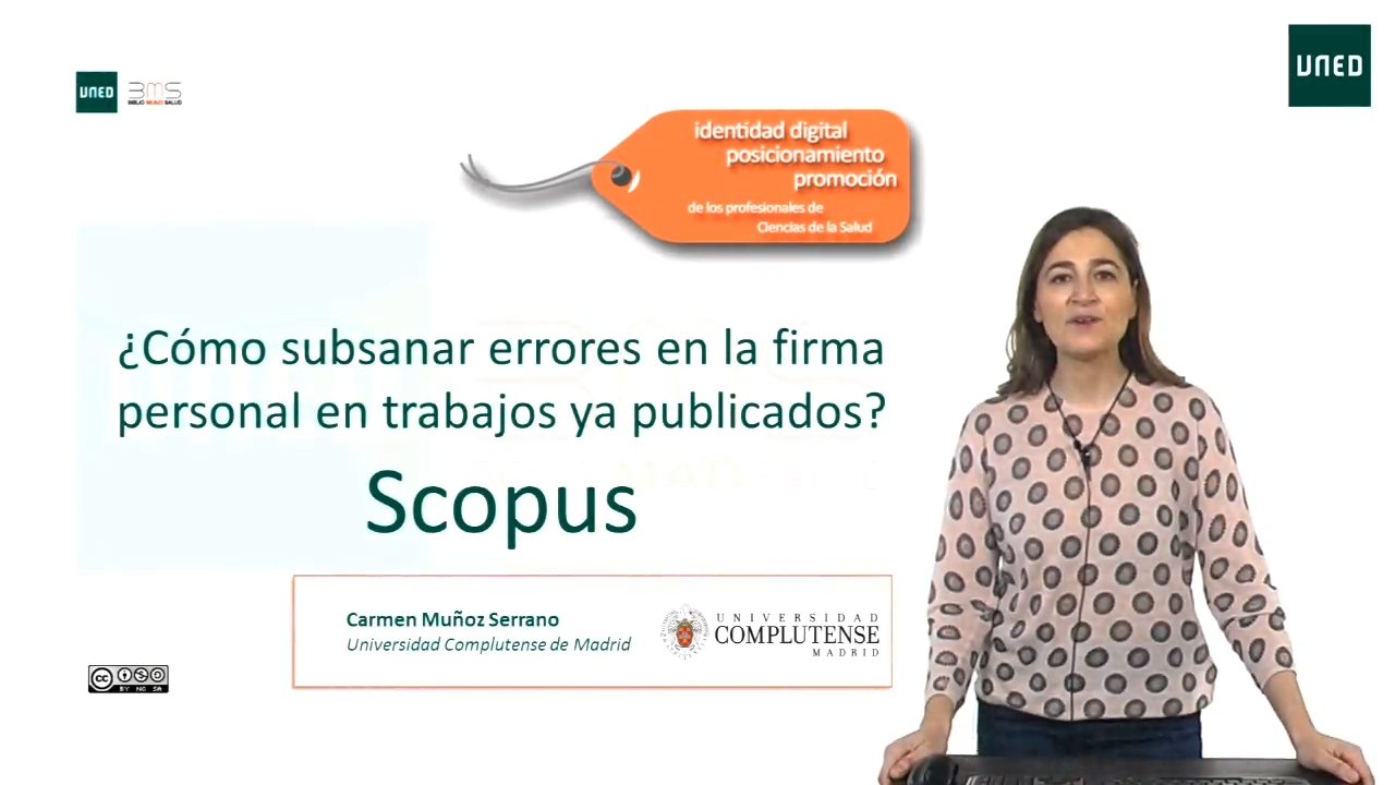 ¿Cómo subsanar errores en la firma personal en trabajos ya publicados? SCOPUS   