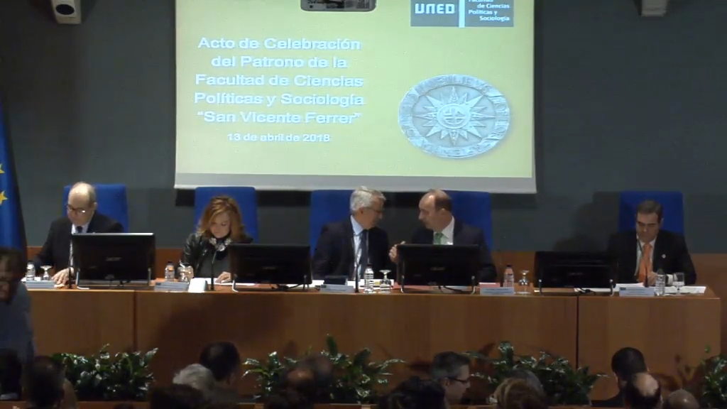 Acto de celebración del Patrón de la Facultad de Ciencias Políticas y Sociología (Acto completo)