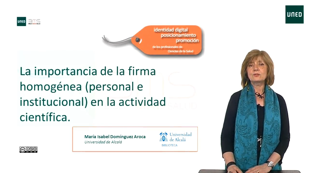 La importancia de la firma homogénea (personal e institucional) en la actividad científica