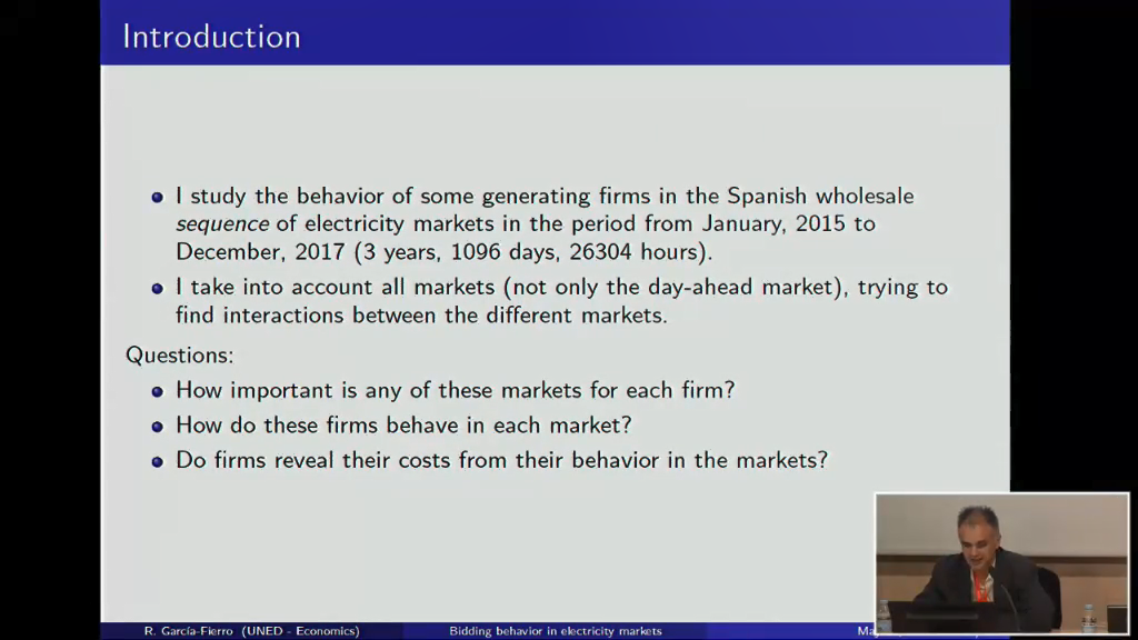 Bidding Behavior of Small Firms in Sequential Auctions in the Context of the Spanish Electricity Market