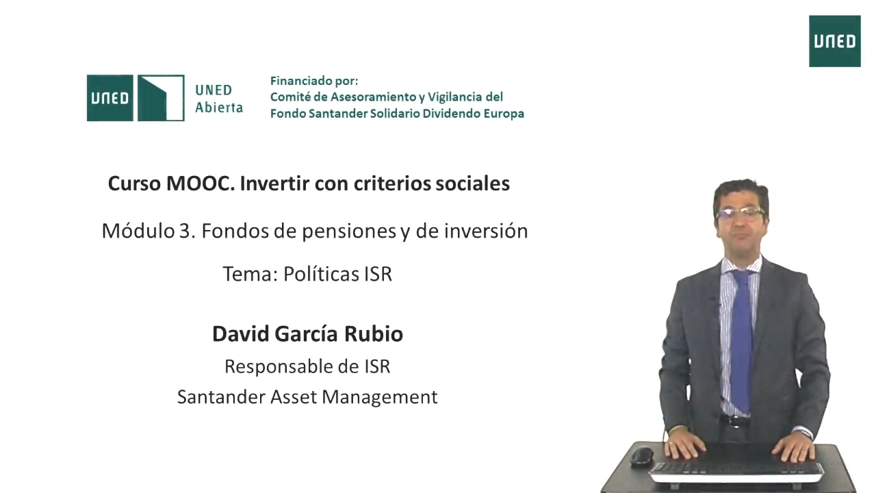 3.3. Políticas de Inversión Socialmente Responsable