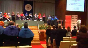 Día de la UNED 2011. Doctores Honoris Causa, Margarita Salas y Santiago Grisolía.