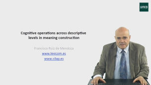 Cognitive operations across descriptive levels in meaning construction.