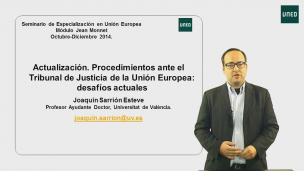 Los procedimientos ante el Tribunal de Justicia de la Unión Europea. 