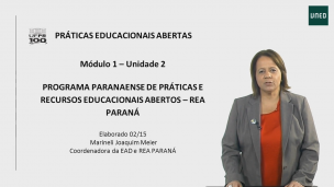 Unidade 2 - Video 4 Programa Paranaense de Práticas e Recursos Educacionais Abertos - REA PARANÁ