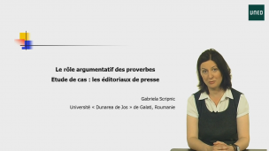 Le rôle argumentatif des proverbes. Etude de cas : les éditoriaux de presse