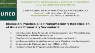 Iniciación Práctica a la Programación y Robótica en el Aula de Primaria y Secundaria             