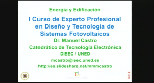 Curso de Experto Profesional en Diseño y Tecnología de Sistemas Fotovoltaicos