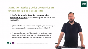 Diseño de la interfaz y de los contenidos en función del tipo de discapacidad