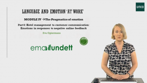 Module 4.  Part 6: Hotel management to customer communication: Emotions in responses to negative online feedback