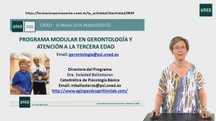 Programa Modular en Gerontología y Atención a la Tercera Edad