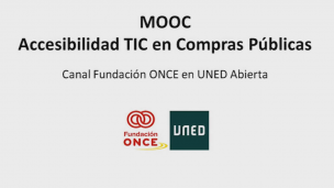 Vídeo promocional del MOOC Accesibilidad TIC en Compras Públicas