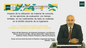 Impacto de la utilización de material de consulta en los ejercicios de evaluación con tiempo limitado en los coeficientes de éxito en materias en el ámbito docente de la ingeniería