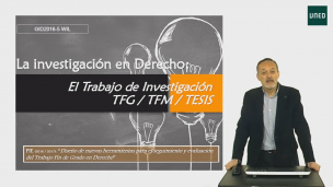 El trabajo de investigación en Derecho TFG / TFM