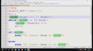 Decidir si es primo un número en PHP