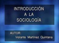 Introducción a la Sociología.