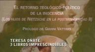 María Teresa Oñate. Tres libros imprescindibles.