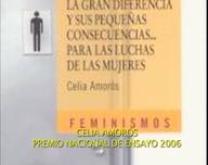 Celia Amorós.  Premio Nacional de Ensayo 2006