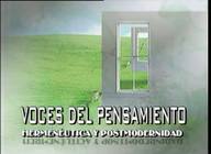 Voces del pensamiento (V). Hermenéutica y postmodernidad