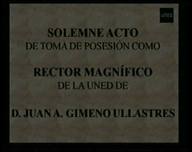 Toma de posesión del rector de la UNED, el ministro de Educación presidió la sesión.