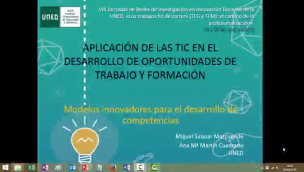Aplicación de las TIC en el desarrollo de oportunidades de trabajo y formación