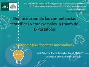 Demostración de las competencias específicas y transversales a través del E-Portafolio