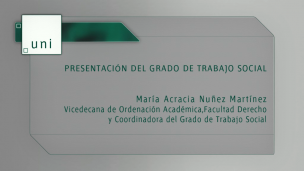 Presentación del Grado de Trabajo Social