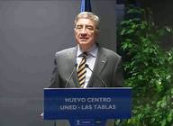 Juan A. Gimeno en la inauguración del Centro Asociado Las Tablas UNED