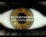 ¿Es lo mismo mirar, ver y observar?