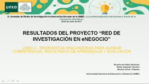 Resultados del proyecto: Red de Investigación en eNegocio
