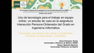Uso de tecnología para el trabajo en equipo online: un estudio de caso en la asignatura Interacción Persona-Ordenador del Grado en Ingeniería Informática