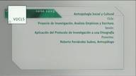 Aplicación del protocolo de investigación a una etnografía