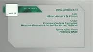 Presentación de la asignatura : Métodos Alternativos de Resolución de Conflictos