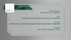 Introducción a la parte general del derecho financiero y tributario