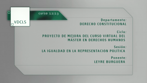 La igualdad en la representación política