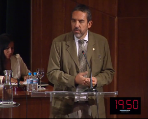 Intervención del candidato a rector Manuel Castro