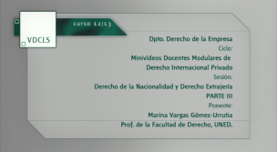 Derecho de la nacionalidad y derecho extranjería III