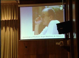 Homenaje al profesor Martínez de Velasco.    