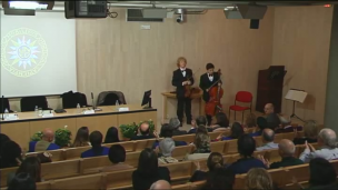 Concierto de violín a cargo de José Luis Fraguas Amor y acompañamiento de violoncello a cargo de Juan Fraguas Amor