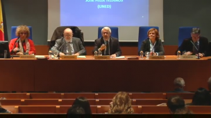 Inauguración del Encuentro por el Rector de la UNED