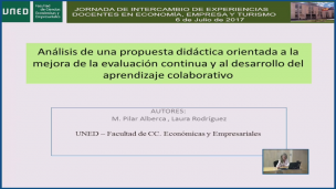 Análisis de una propuesta didáctica orientada a la mejora de la evaluación continua y al  desarrollo del aprendizaje colaborativo
