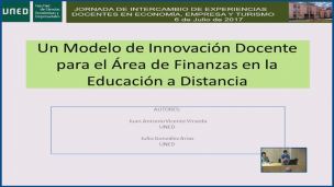 Un modelo de innovación docente para el área de Finanzas en la educación a distancia