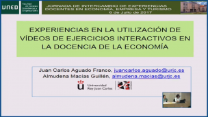 Experiencias en la utilización de vídeos de ejercicios interactivos en la docencia de la economía