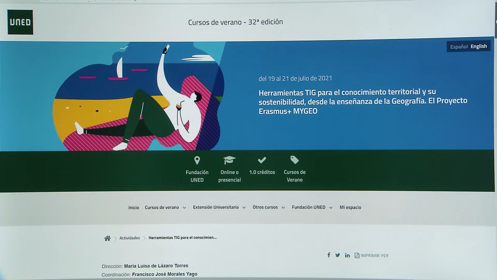 Herramientas TIG para el conocimiento territorial y su sostenibilidad, desde la enseñanza de la Geografía. El Proyecto Erasmus+ MYGEO