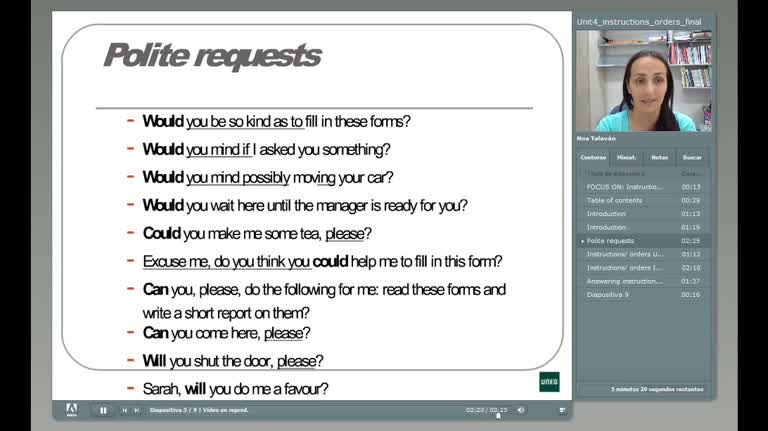 Instructions and orders