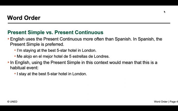 2. Word order and conditionals-Ingles II para Turismo