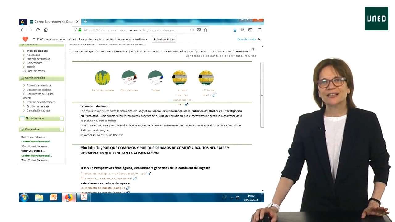 Orientaciones de la asignatura control neurohormonal de la nutrición
