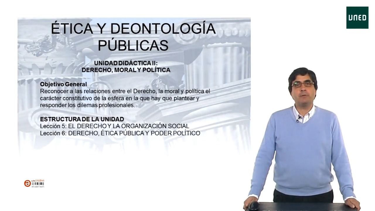 Lección 5 del programa de la asignatura Ética y deontología públicas
