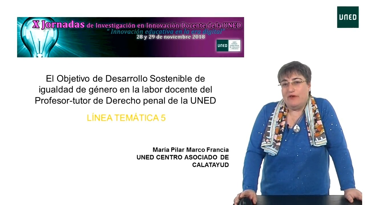 El objetivo de desarrollo sostenible de igualdad de género en la labor docente del profesor-tutor de derecho penal de la UNED