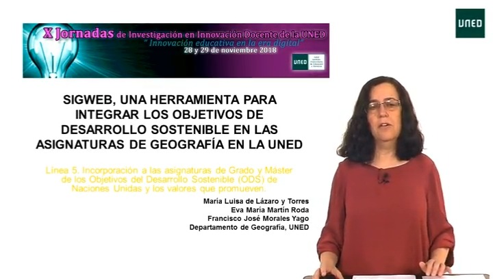 SIGWeb, una herramienta para integrar los Objetivos de Desarrollo Sostenible en las asignaturas de Geografía en la UNED